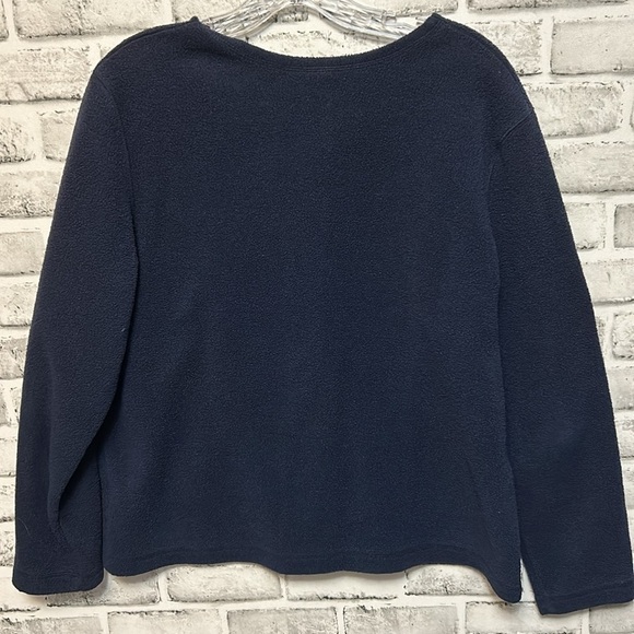 Croft and Barrow Navy, Snow and Tree | Forest Fleece zip up jacket Size Large - Picture 7 of 9